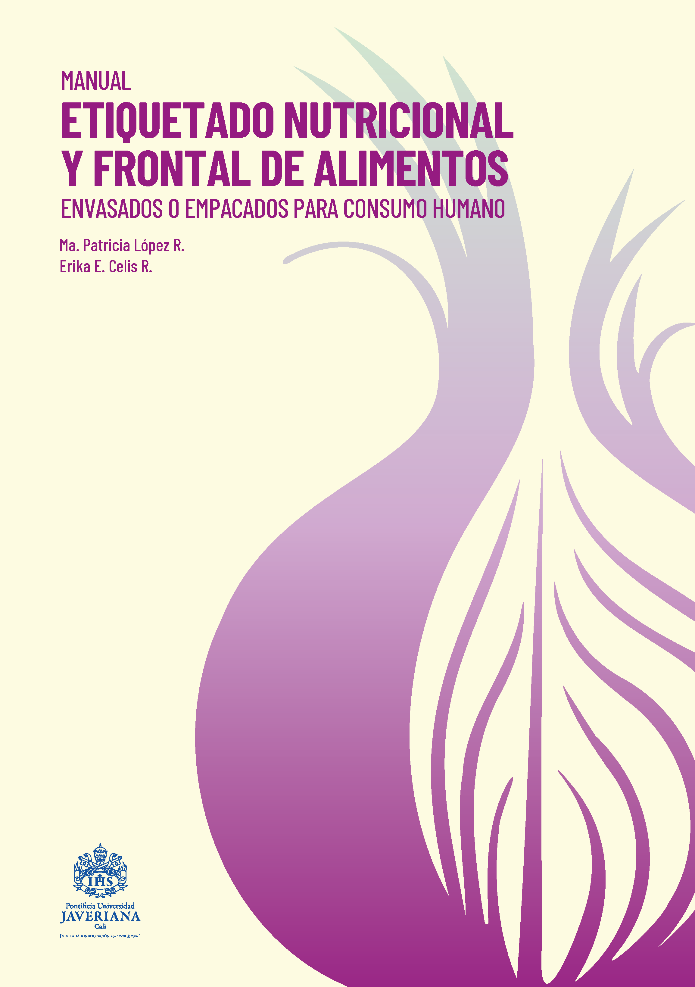 Portada Manual etiquetado nutricional y frontal de alimentos envasados o empacados para consumo humano