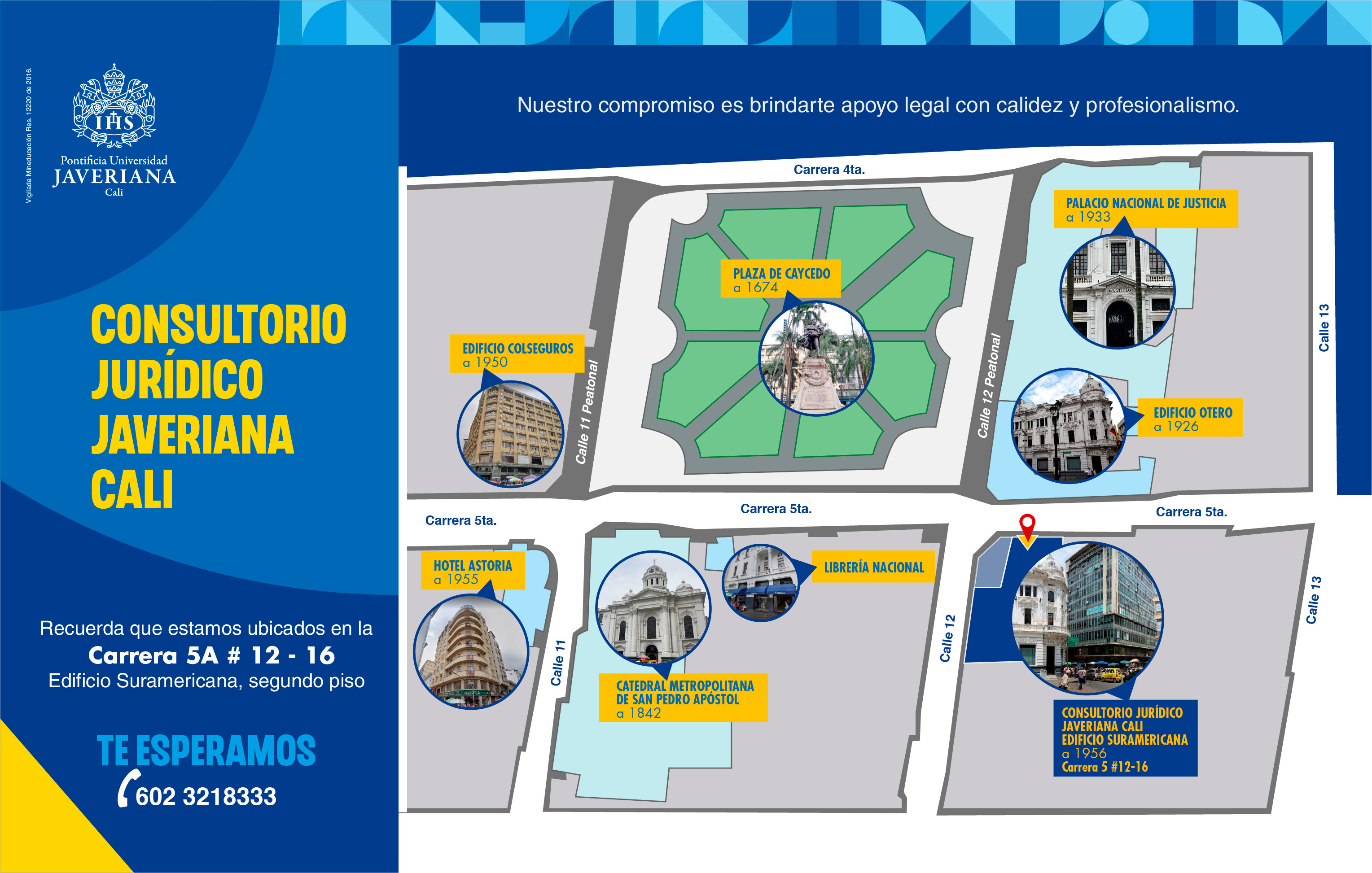 Mapa Consultorio Jurídico Javeriana Cali Mapa Consultorio Jurídico Javeriana Cali