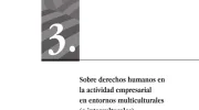 Sobre derechos humanos en la actividad empresarial en entornos multiculturales (e interculturales)