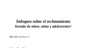 Enfoques sobre el reclutamiento forzado de niños, niñas y adolescentes