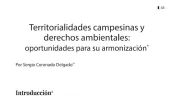 erritorialidades campesinas y derechos ambientales: oportunidades para su armonización